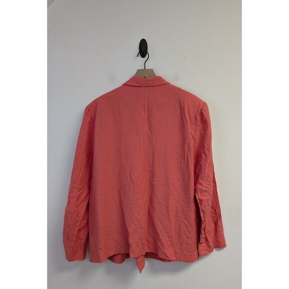 Steve Madden Baldwin Oversized Blazer Double Breasted Linen Blend Salmon XL NWT - Picture 11 of 11